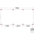 Buitenverblijf Palermo XXL 8000x3800x2450mm (bxdxh)
