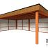 Buitenverblijf Capri 7200x4900x2550mm (bxdxh) model links alleen constructie