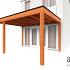 Aanbouwveranda Modena 4050x3650x2700mm (bxdxh) links