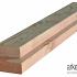 Balken douglas 45x95x5000mm gedroogd en geschaafd