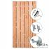 Tuindeur Privacy Douglas met RVS inbouwslotset 90 x 195 cm