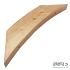 Halfronde schoor 65x145x750mm douglas gedroogd en geschaafd