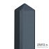 Berton©-paal IJssel antraciet gecoat, diamantkop 10 x 10 x 190 cm T-model