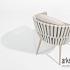 Eva dining chair latte with 2 cushions Latte