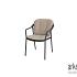 Manitoba stacking dining chair anthracite with 2 cushions Anthracite