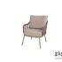 Puglia low dining chair latte with 2 cushions Latte