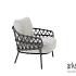 Calpi low dining chair anthracite with 2 cushions Anthracite