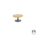 Volta natural teak coffee table central leg anthracite 60 X 35 cm Alu / Teak