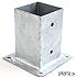 Voetsteun plaat thermisch verzinkt 141x141 MM