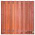 Tuinscherm Kampen, keruing hardhout, RVS-geschroefd, 17-planks (15+2) 180 x 180 cm