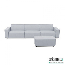 Icon loungeset 6-zits + hocker small Mouse Grey