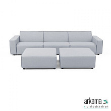 Icon loungeset 6-zits + 2 hockers Mouse Grey