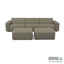 Icon loungeset 6-zits + 2 hockers Olive Green