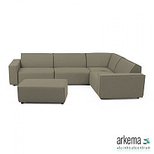 Icon Loungeset 6-zits hoek + hocker small (rechts) Olive Green