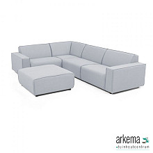 Icon loungeset 6-zits hoek + hocker (links) Mouse Grey