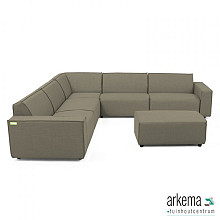 Icon loungeset 8-zits hoek + hocker small (links) Olive Green