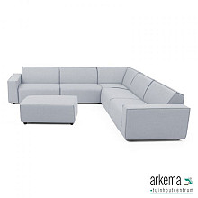 Icon loungeset 8-zits hoek + hocker small (rechts) Mouse Grey