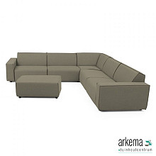 Icon loungeset 8-zits hoek + hocker small (rechts) Olive Green