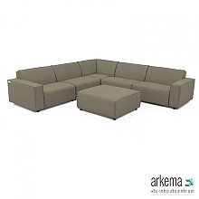 Icon loungeset 8-zits hoek + hocker (links) Olive Green