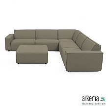 Icon loungeset 8-zits hoek + hocker (rechts) Olive Green