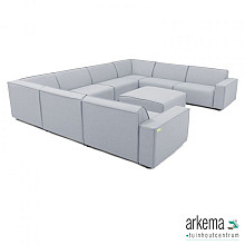 Icon loungeset U-zits + hocker Mouse Grey