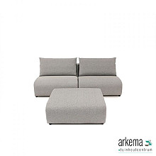 Luxury loungeset straight 220 + hocker Light Taupe