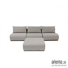 Luxury loungeset straight 330 + hocker Light Taupe