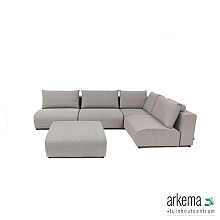 Luxury loungeset corner 230x340 + hocker Light Taupe