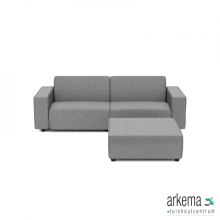 Icon deluxe loungeset 3-zits + hocker Steel
