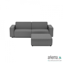 uni loungeset 3-zits + hocker Antraciet