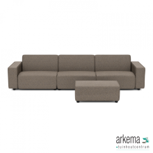 Icon deluxe loungeset 6-zits + hocker small Charcoal