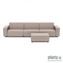 Icon deluxe loungeset 6-zits + hocker small Light Taupe