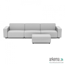 uni loungeset 6-zits + hocker small Dawn Dust