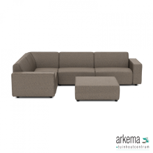 Icon deluxe loungeset 6-zits hoek + hocker (links) Charcoal