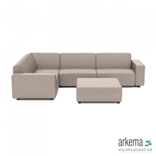 Icon deluxe loungeset 6-zits hoek + hocker (links) Light Taupe