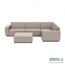 Icon deluxe loungeset 6-zits hoek + hocker (rechts) Light Taupe
