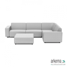 uni loungeset 6-zits hoek + hocker (rechts) Dawn Dust