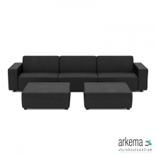 Icon deluxe loungeset 6-zits + 2 hockers Anthracite