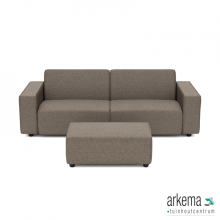 Icon deluxe loungeset 3-zits + hocker small Charcoal