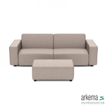 Icon deluxe loungeset 3-zits + hocker small Light Taupe