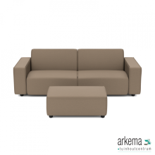 uni loungeset 3-zits + hocker small Dark Taupe