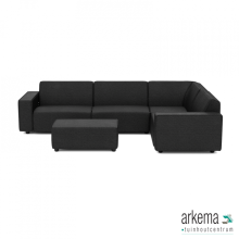 Icon deluxe Loungeset 6-zits hoek + hocker S (rechts) Anthracite