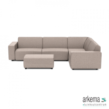 Icon deluxe Loungeset 6-zits hoek + hocker small (rechts) Light Taupe