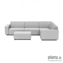 uni Loungeset 6-zits hoek + hocker S (rechts) Dawn Dust