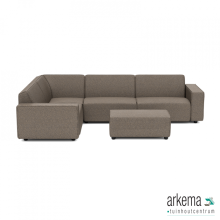 Icon deluxe Loungeset 6-zits hoek + hocker small (links) Charcoal