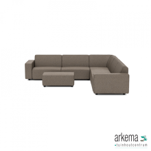 Icon deluxe loungeset 8-zits hoek + hocker small (rechts) Charcoal