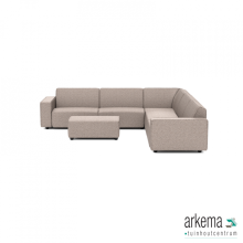 Icon deluxe loungeset 8-zits hoek + hocker S (rechts) Light Taupe