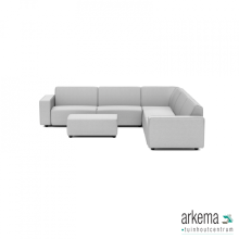 uni loungeset 8-zits hoek + hocker S (rechts) Dawn Dust