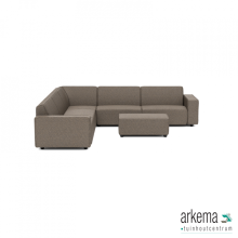 Icon deluxe loungeset 8-zits hoek + hocker small (links) Charcoal