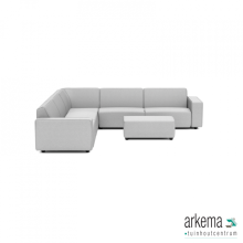 uni loungeset 8-zits hoek + hocker S (links) Dawn Dust